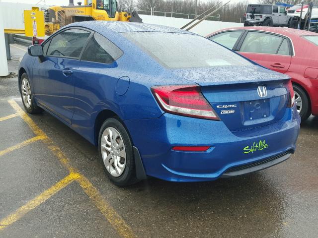 2HGFG3B51FH504188 - 2015 HONDA CIVIC LX BLUE photo 3