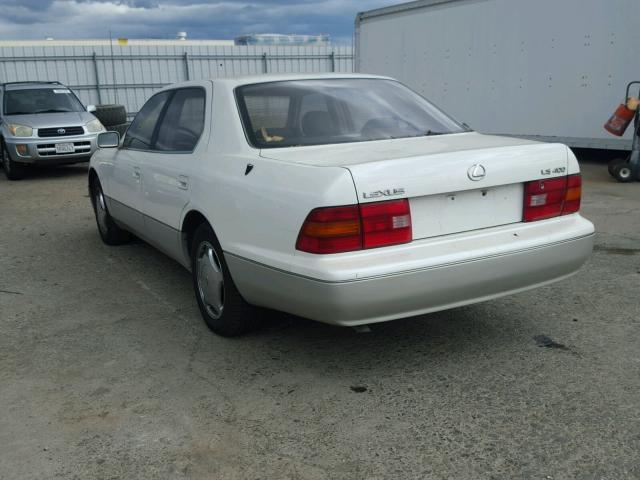 JT8UF22E3S0016246 - 1995 LEXUS LS 400 WHITE photo 3