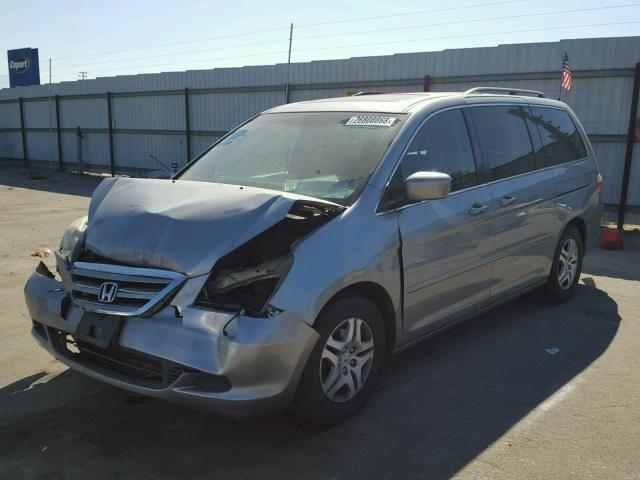 5FNRL38747B077581 - 2007 HONDA ODYSSEY EX SILVER photo 2