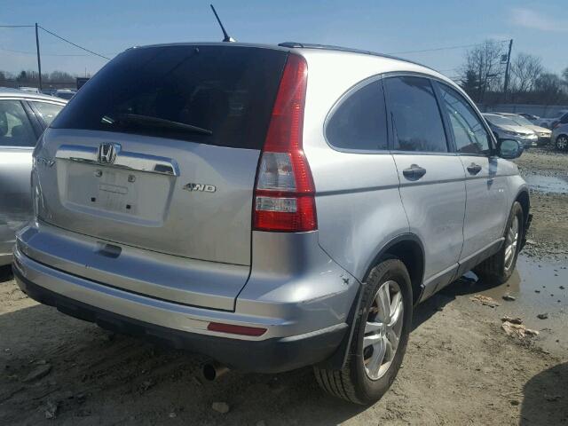 3CZRE4H50AG700964 - 2010 HONDA CR-V EX SILVER photo 4