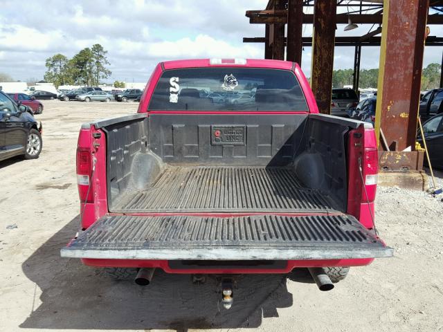 1FTRX14W54FA20335 - 2004 FORD F150 RED photo 9