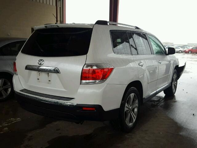 5TDYK3EH2BS045972 - 2011 TOYOTA HIGHLANDER WHITE photo 4