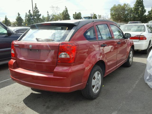 1B3HB28B57D271087 - 2007 DODGE CALIBER RED photo 4