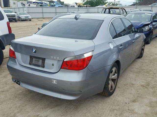 WBANE53576CK85912 - 2006 BMW 525 I GRAY photo 4