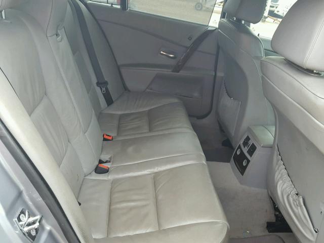 WBANE53576CK85912 - 2006 BMW 525 I GRAY photo 6