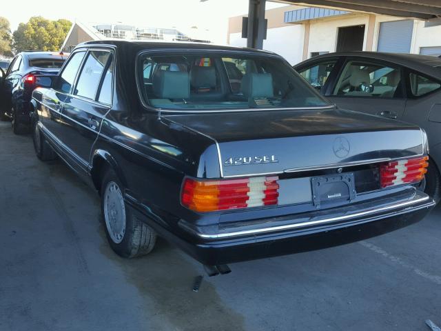 WDBCA35E1LA519880 - 1990 MERCEDES-BENZ 420 SEL BLACK photo 3