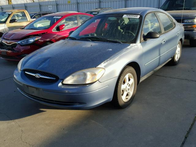 1FAFP52U3YA118106 - 2000 FORD TAURUS LX BLUE photo 2