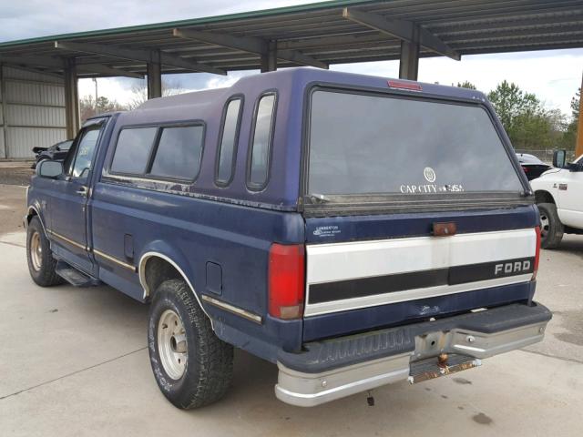 1FTEF15N0SNA86219 - 1995 FORD F150 BLUE photo 3