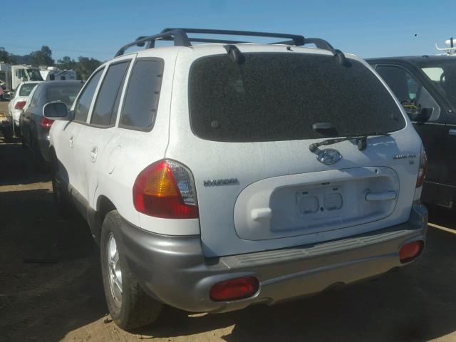 KM8SC13DX3U513043 - 2003 HYUNDAI SANTA FE G WHITE photo 3