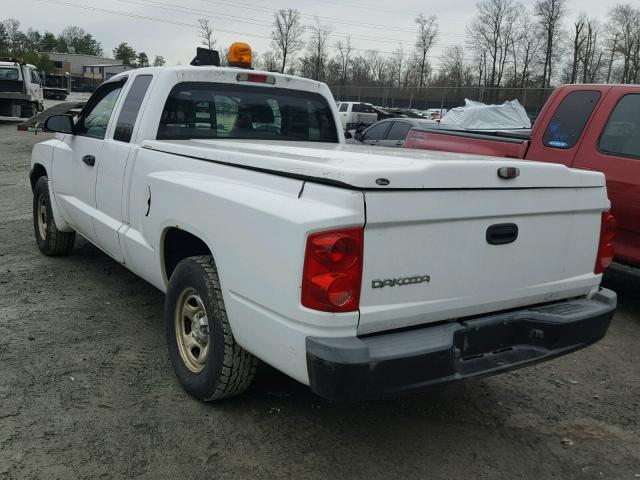 1D7HW22KX5S327261 - 2005 DODGE DAKOTA ST WHITE photo 3