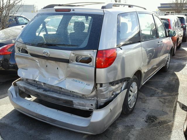 5TDZA23C36S489697 - 2006 TOYOTA SIENNA CE SILVER photo 4