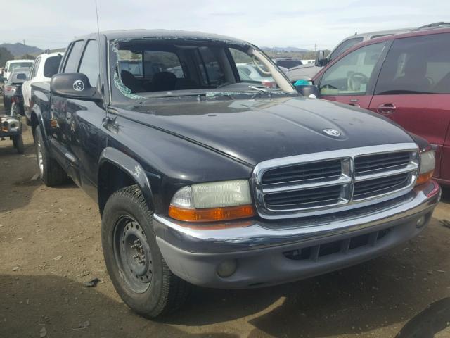 1D7HL48K74S565191 - 2004 DODGE DAKOTA QUA BLACK photo 1