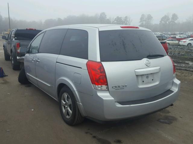 5N1BV28U57N114680 - 2007 NISSAN QUEST S SILVER photo 3