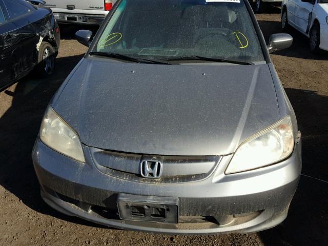 JHMES96665S019226 - 2005 HONDA CIVIC HYBR GRAY photo 9