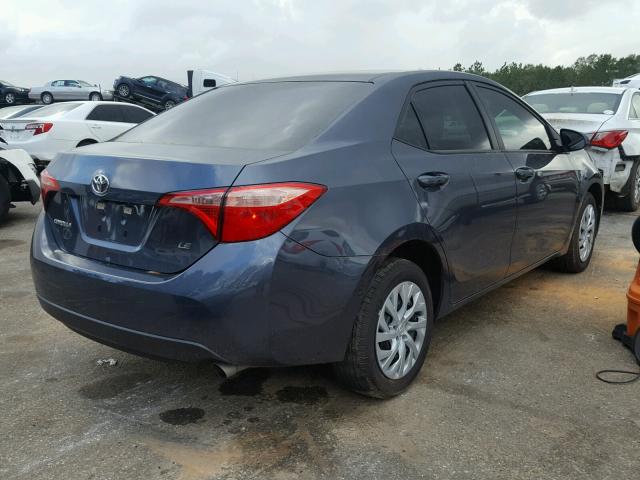 5YFBURHE6HP604803 - 2017 TOYOTA COROLLA L BLUE photo 4