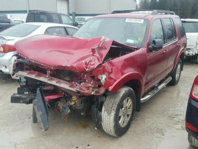 1FMEU73E38UA09673 - 2008 FORD EXPLORER X RED photo 2