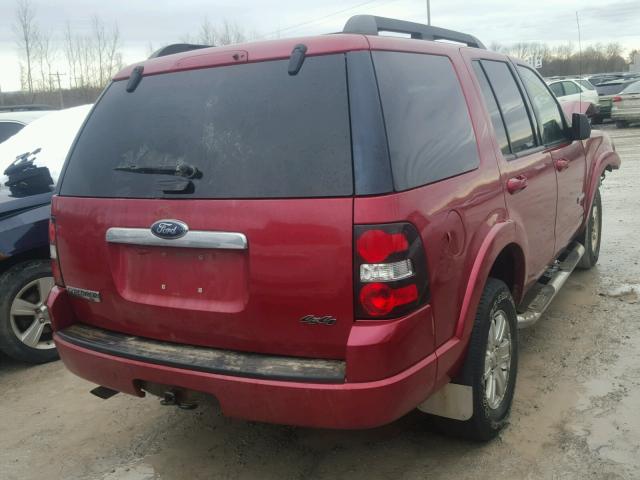 1FMEU73E38UA09673 - 2008 FORD EXPLORER X RED photo 4