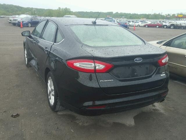 3FA6P0HR7DR298759 - 2013 FORD FUSION SE BLACK photo 3