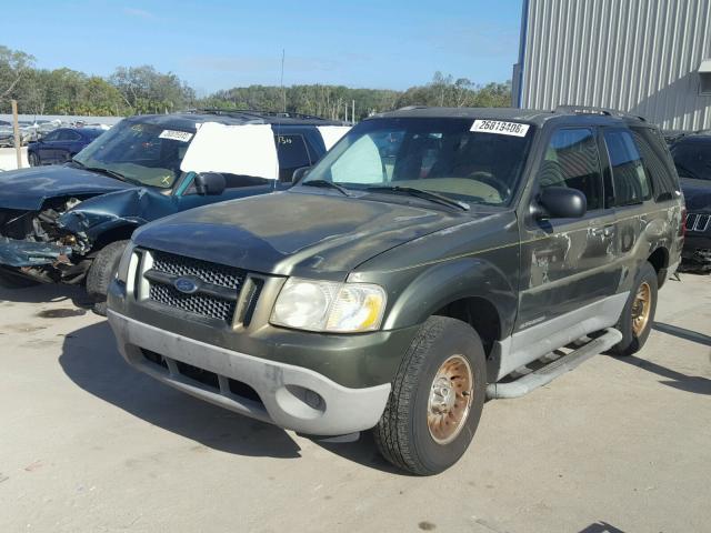 1FMYU60E21UA75519 - 2001 FORD EXPLORER S GREEN photo 2