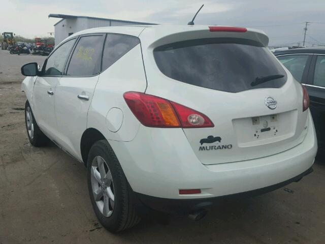 JN8AZ1MW8AW115981 - 2010 NISSAN MURANO S WHITE photo 3