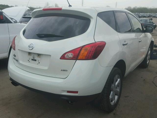 JN8AZ1MW8AW115981 - 2010 NISSAN MURANO S WHITE photo 4