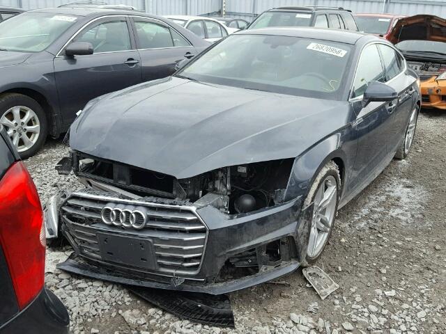 WAUFNCF55JA025615 - 2018 AUDI A5 PRESTIG GRAY photo 2