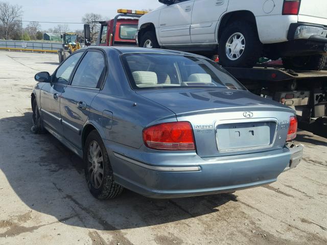 KMHWF35H24A999063 - 2004 HYUNDAI SONATA GLS BLUE photo 3