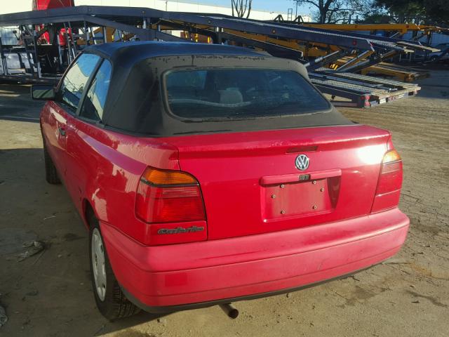 3VWAB81E3XM801260 - 1999 VOLKSWAGEN CABRIO RED photo 3