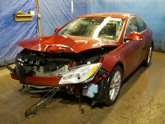 2G4GK5EX8E9240627 - 2014 BUICK REGAL RED photo 2