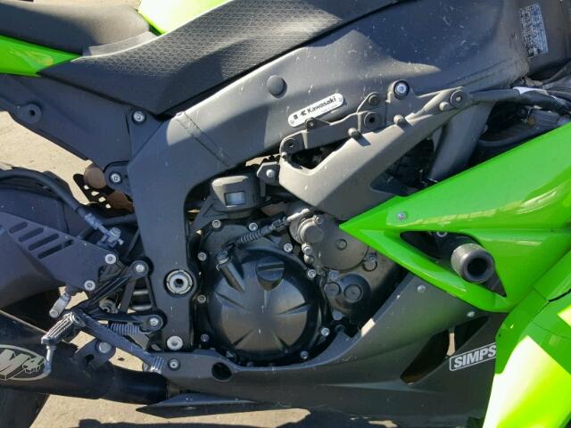 JKAZX4R199A009612 - 2009 KAWASAKI ZX600 R GREEN photo 7