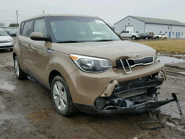 KNDJN2A22F7204168 - 2015 KIA SOUL BROWN photo 1