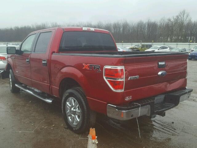 1FTFW1ETXEFC44213 - 2014 FORD F150 SUPER RED photo 3