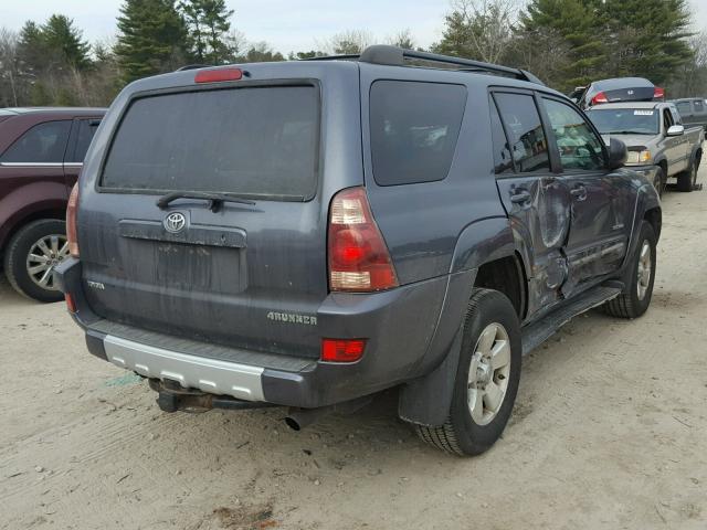 JTEBT14R940029061 - 2004 TOYOTA 4RUNNER SR BLUE photo 4