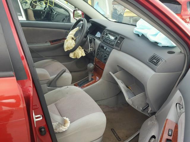 2T1BR32E58C901682 - 2008 TOYOTA COROLLA CE RED photo 5