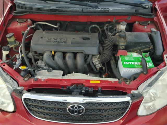 2T1BR32E58C901682 - 2008 TOYOTA COROLLA CE RED photo 7