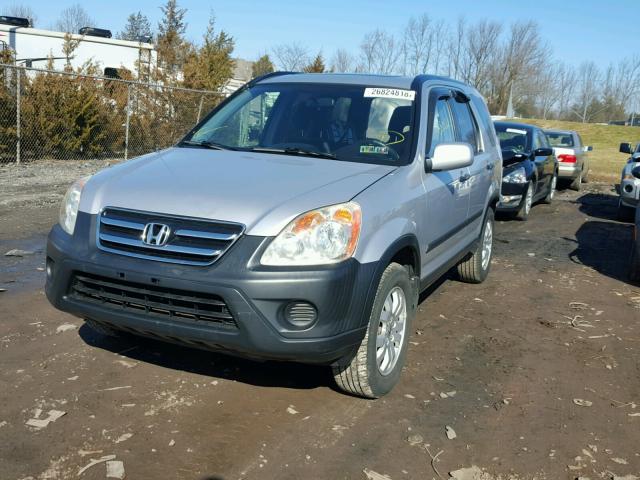 SHSRD78845U324116 - 2005 HONDA CR-V EX SILVER photo 2