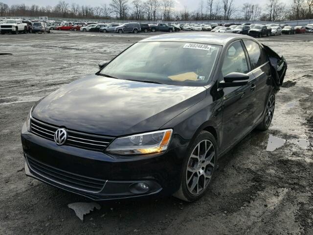 3VW3L7AJ2DM352324 - 2013 VOLKSWAGEN JETTA TDI BLACK photo 2