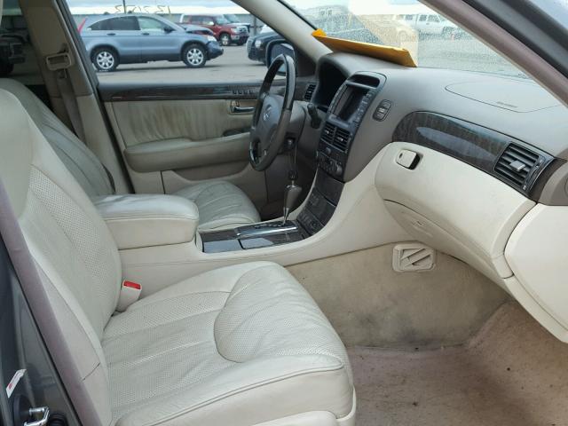 JTHBN30F110035999 - 2001 LEXUS LS 430 BLUE photo 5