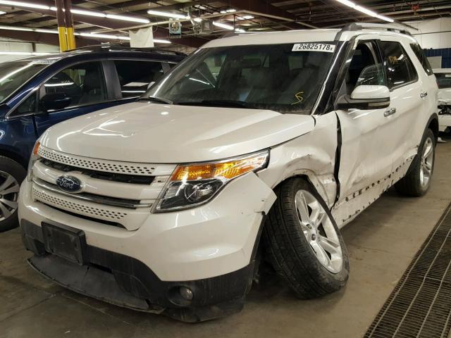 1FMHK8F89CGA04774 - 2012 FORD EXPLORER L WHITE photo 2