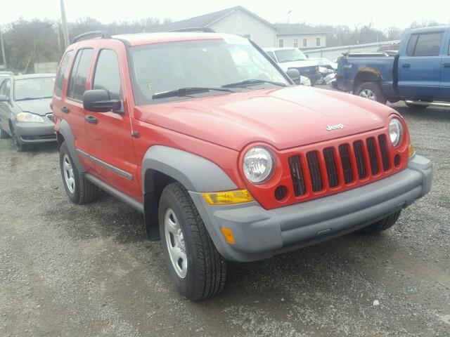 1J4GL48K75W541869 - 2005 JEEP LIBERTY SP RED photo 1