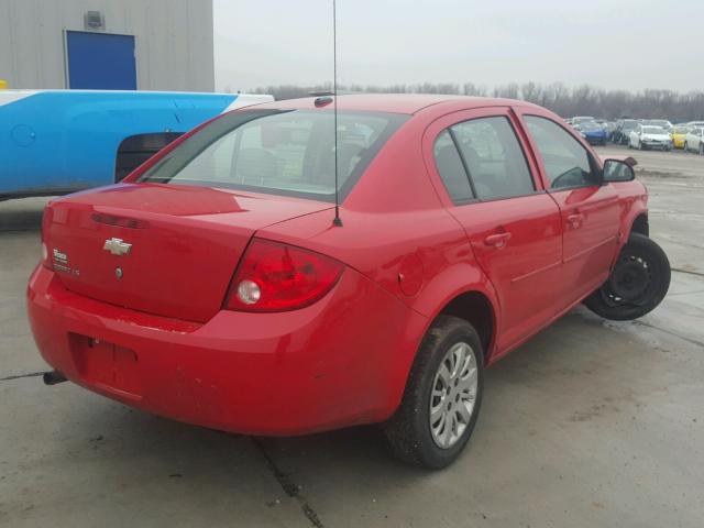 1G1AS58H597273096 - 2009 CHEVROLET COBALT LS RED photo 4