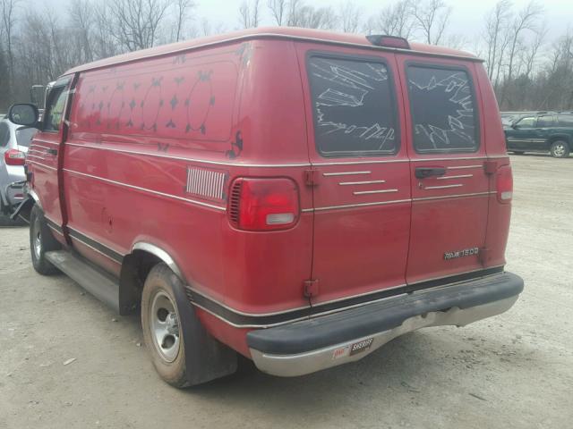 2B7HB11Y42K146877 - 2002 DODGE RAM VAN B1 RED photo 3