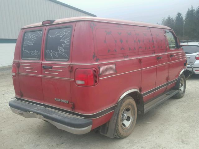 2B7HB11Y42K146877 - 2002 DODGE RAM VAN B1 RED photo 4