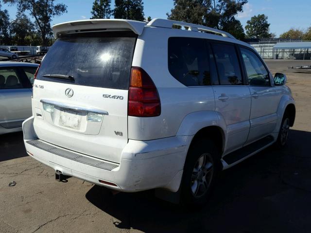 JTJBT20X640036786 - 2004 LEXUS GX 470 WHITE photo 4