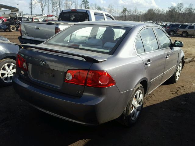 KNAGE123575156526 - 2007 KIA OPTIMA LX GRAY photo 4