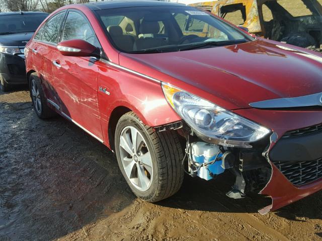 KMHEC4A46BA014306 - 2011 HYUNDAI SONATA HYB RED photo 9