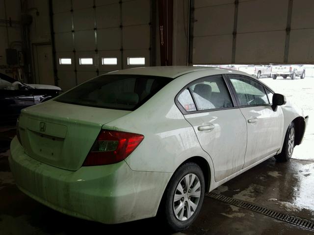 2HGFB2E53CH515516 - 2012 HONDA CIVIC LX WHITE photo 4