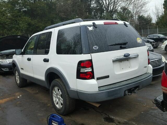 1FMEU63E36UA96272 - 2006 FORD EXPLORER X WHITE photo 3