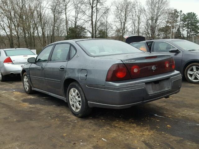 2G1WF55E949199905 - 2004 CHEVROLET IMPALA GRAY photo 3