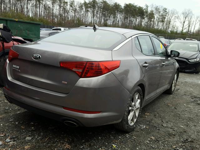 5XXGM4A75DG151829 - 2013 KIA OPTIMA LX GRAY photo 4